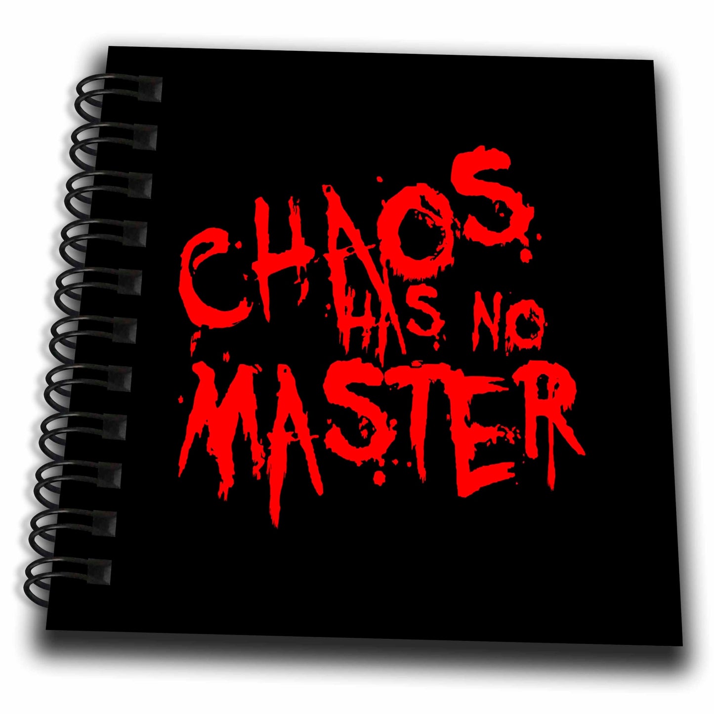 3dRose Chaos Has No Master Messy Red Graffiti Text - Drawing Books (db_357104)