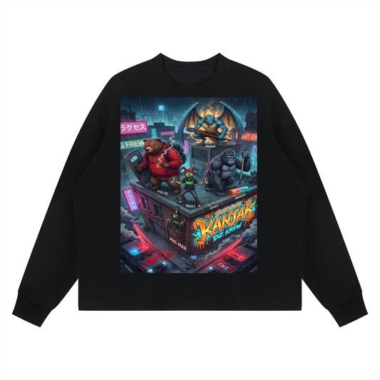 Unisex Waffle Boxy Long Sleeve T-Shirt ODMPOD