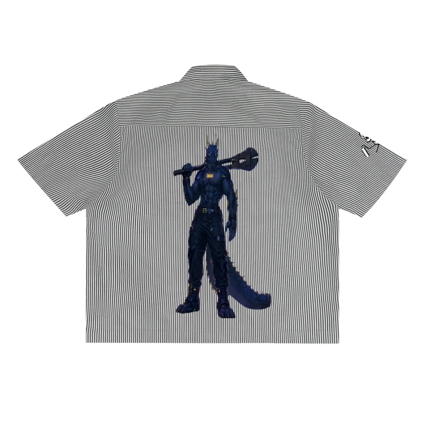 3095 A.D. DRAGON's Vertical Stripe Boxy Shirt ODMPOD