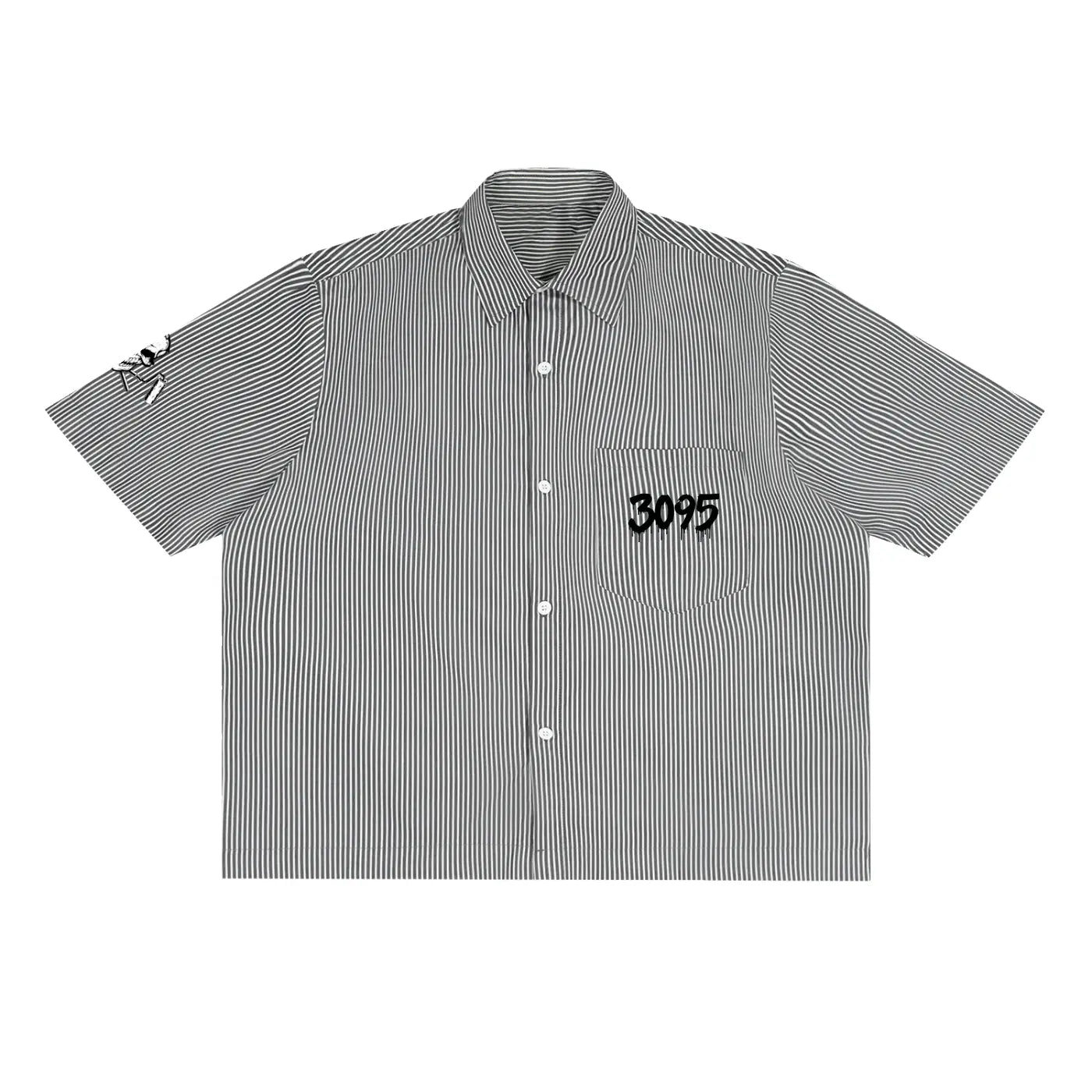 3095 A.D. DRAGON's Vertical Stripe Boxy Shirt ODMPOD